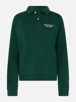 Polo da donna verde Berenice con St Barth sport club
