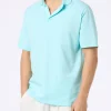 Polo da uomo Brighton in jersey di cotone verde acqua