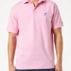 Polo da uomo in jersey di cotone rosa