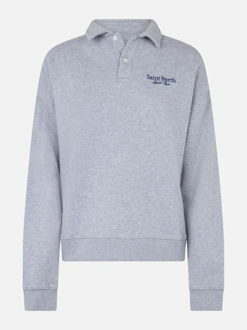 Polo grigia da donna Berenice con St Barth sport club