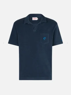 Polo in spugna blu navy da bambino Powel