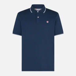 Polo piquet blu navy con logo St. Barth