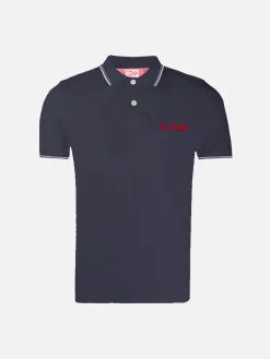 Polo piquet da bambino blu navy