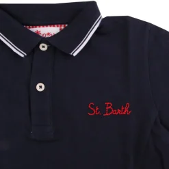 Polo piquet da bambino blu navy