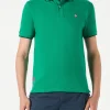 Polo verde con logo St. Barth check
