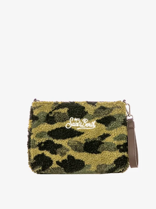 Pouch a tracolla in sherpa mimetico Parisienne