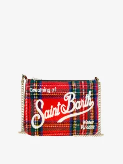 Pouch a tracolla in tartan rosso parisienne