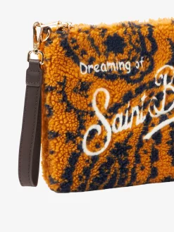 Pouch a tracolla Parisienne in lana con bandana ocra