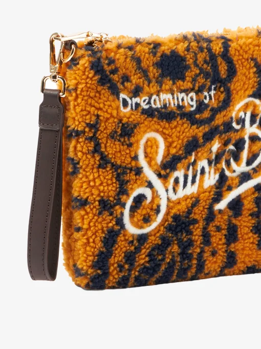 Pouch a tracolla Parisienne in lana con bandana ocra