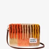 Pouch a tracolla plaid Parisienne a quadri arancioni e marroni