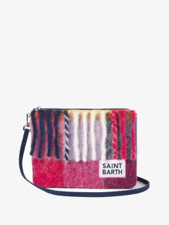 Pouch coperta a tracolla Parisienne con sfumature rosa e grigie