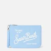 Pouch Parisienne in spugna azzurra a bassorilievo