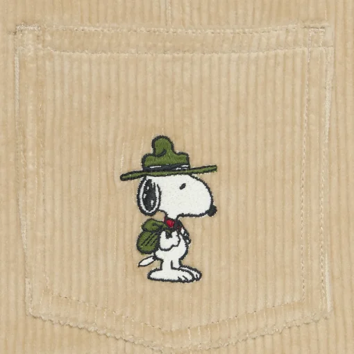 Salopette da bambino in velluto a coste con patch Snoopy | EDIZIONE SPECIALE SNOOPY PEANUTS™