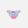 Slip da bagno da bambina con stampa vichy
