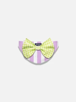 Slip da bagno da bambina con fiocco vichy
