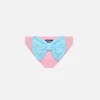 Slip da bagno da bambina in spugna rosa con fiocco