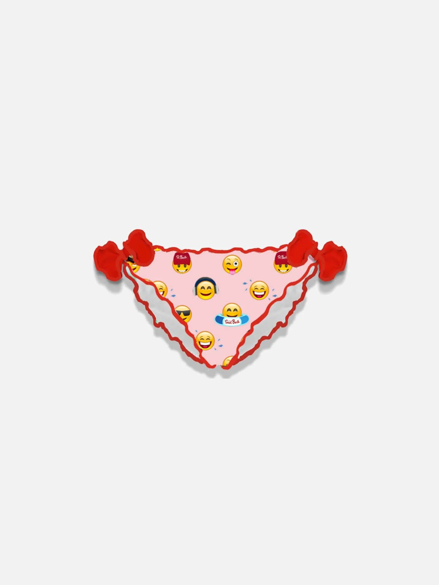 Slip da bagno da bambina con stampa emoticon