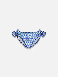 Slip da bagno da bambina con stampa stelle marine