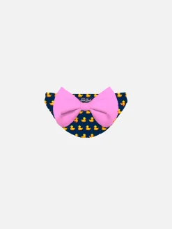 Slip da bagno da bambina con stampa papere