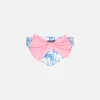 Slip da bagno da bambina con stampa toile de jouy e fiocco