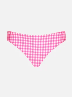Slip da bagno da bambina con stampa vichy