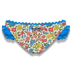 Slip da bagno da bambina con volant stampa fiori | EDIZIONE SPECIALE LIBERTY