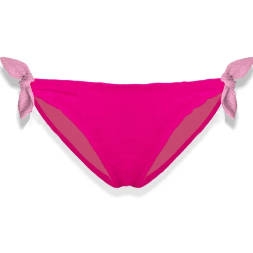 Slip da bagno da bambina fucsia con ricamo