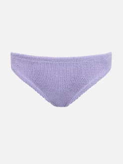 Slip da bagno da bambina lilla crinkle con fiocco