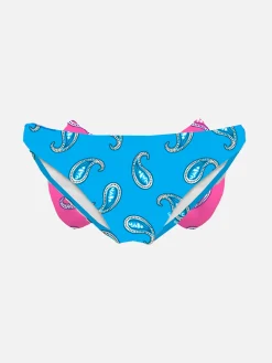 Slip da bagno da bambina con stampa paisley