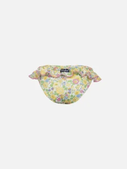 Slip da bagno da bambina con volant Melly con stampa Betsy | REALIZZATO CON TESSUTO LIBERTY