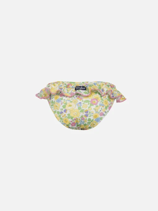 Slip da bagno da bambina con volant Melly con stampa Betsy | REALIZZATO CON TESSUTO LIBERTY
