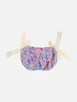 Slip da bagno da bambina con stampa fiori Liberty e fiocchi | EDIZIONE SPECIALE LIBERTY