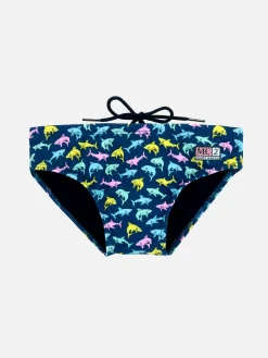 Slip da bagno da bambino Billy con stampa squali