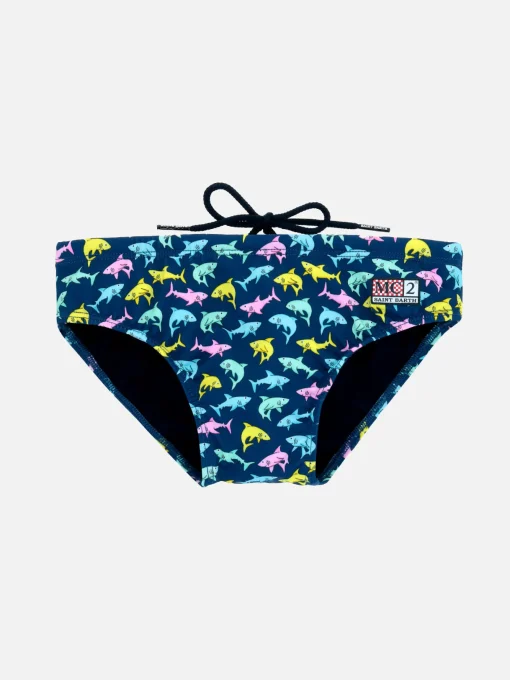 Slip da bagno da bambino Billy con stampa squali
