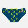 Slip da bagno da Bambino con Teschi Giallo Fluo