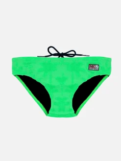 Slip da bagno da bambino Billy in spugna con stampa palme in rilievo
