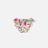 Slip da bagno da neonata a fiori con volant e fiocchetti