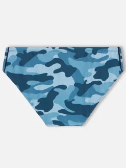 Slip da bagno da uomo in denim mimetico Cayo
