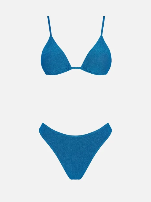 Top da donna a triangolo in lurex