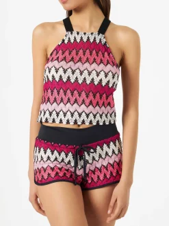Top da donna chevron