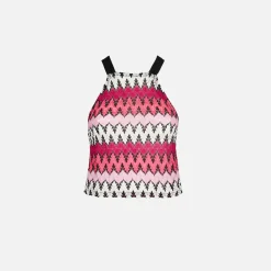 Top da donna chevron