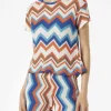 Top in maglia chevron arancione