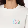 T-shirt bianca da donna Emilie con ricamo arcobaleno Apres Ski