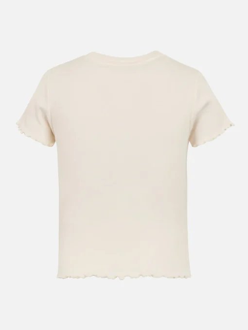 T-shirt da bambina a costine Serena Jr con ricamo Baby Star