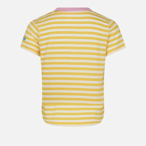 T-shirt da bambina a righe con ricamo St. Barth Princess