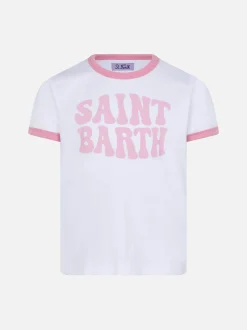 T-shirt da bambina in cotone con stampa groovy di Saint Barth