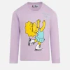 T-shirt da bambina in cotone pesante con stampa Lisa Simpson | EDIZIONE SPECIALE SIMPSON