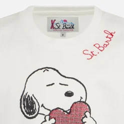 T-shirt da bambina in cotone pesante con stampa Snoopy in strass | EDIZIONE SPECIALE SNOOPY PEANUTS™