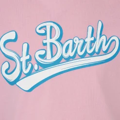 T-shirt da bambina in cotone con stampa St. Barth