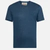 T-shirt da bambino Alex in jersey di lino blu marino